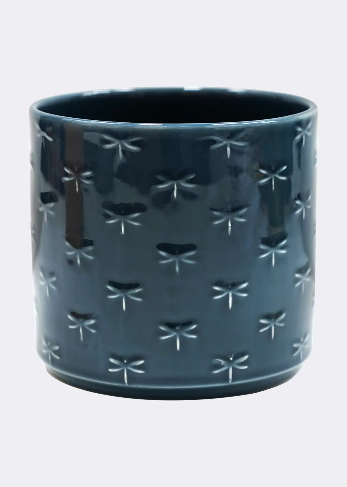 A photo of Arley Blue Dragonfly Pot 13.5cm