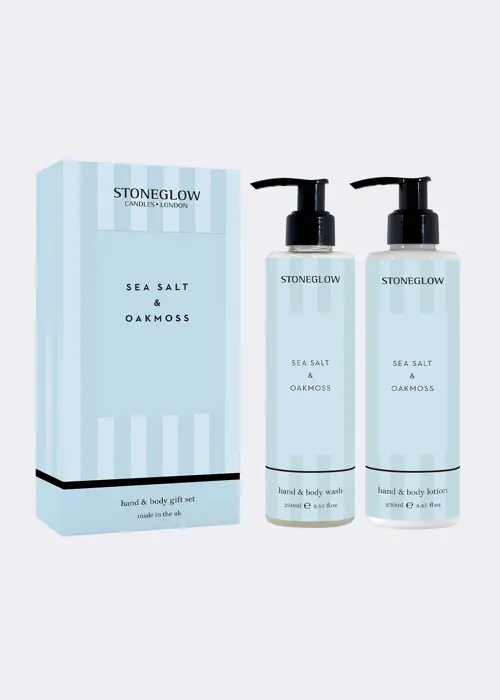 A photo of Sea Salt & Oakmoss Hand & Body Wash & Lotion Gift Set