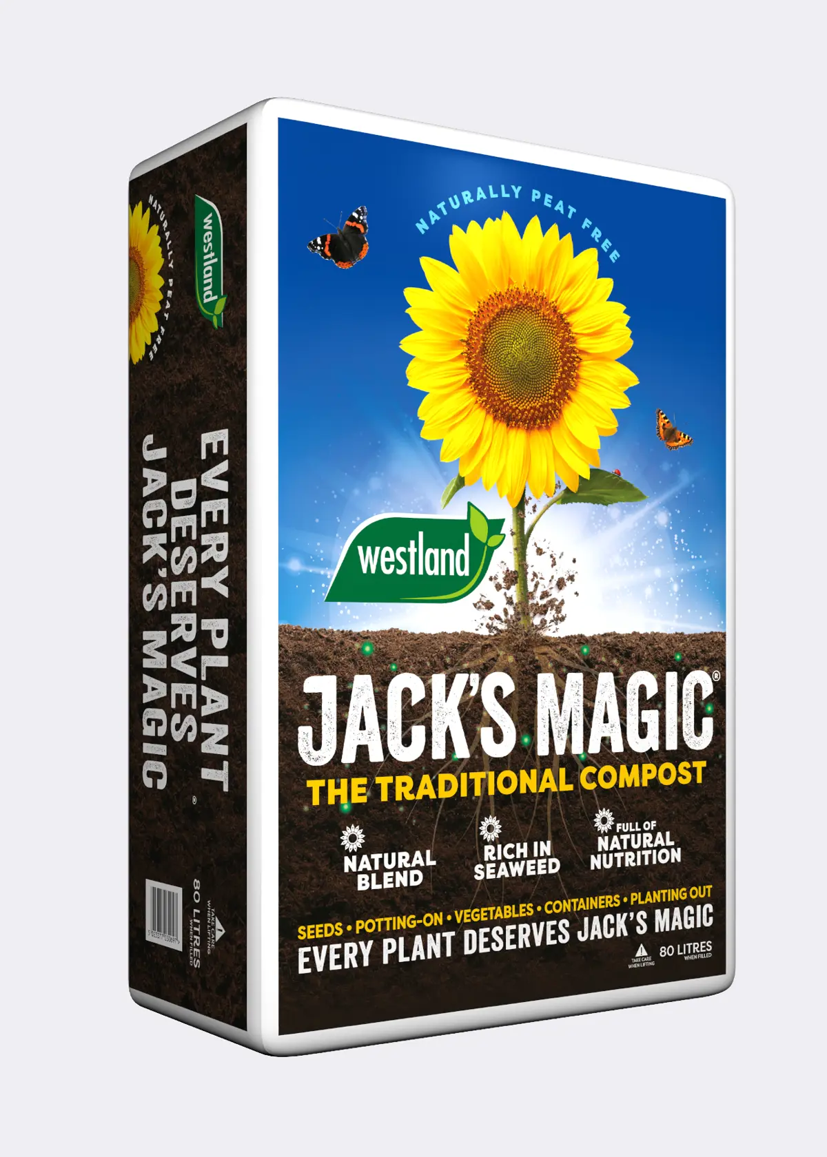 A photo of 80L Jack's Magic Peat Free All Purpose Compost