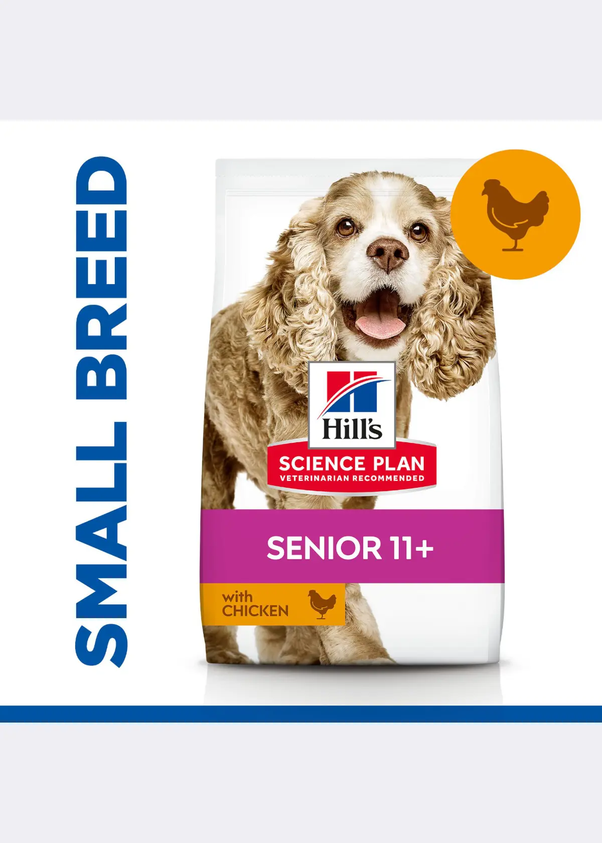 A photo of Hill's SP Senior Small & Mini Dry Dog Chicken 1.5kg