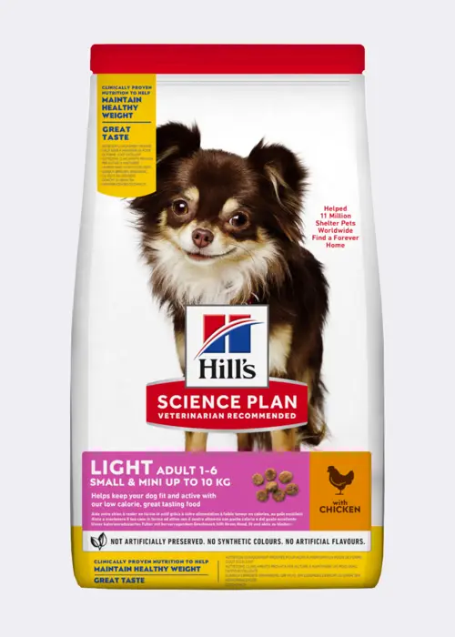 A photo of Hill's SP Adult Light Small & Mini Dry Dog Chicken 1.5kg