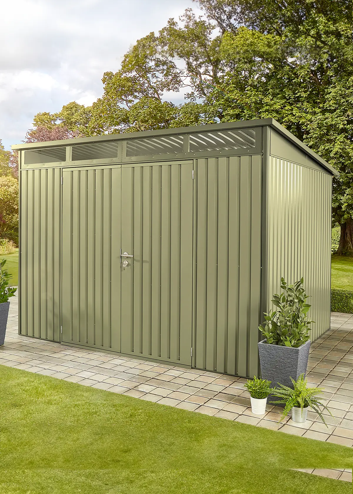 A photo of Hixon Garden Shed 2.4 x 1.84 x 2.13m Green