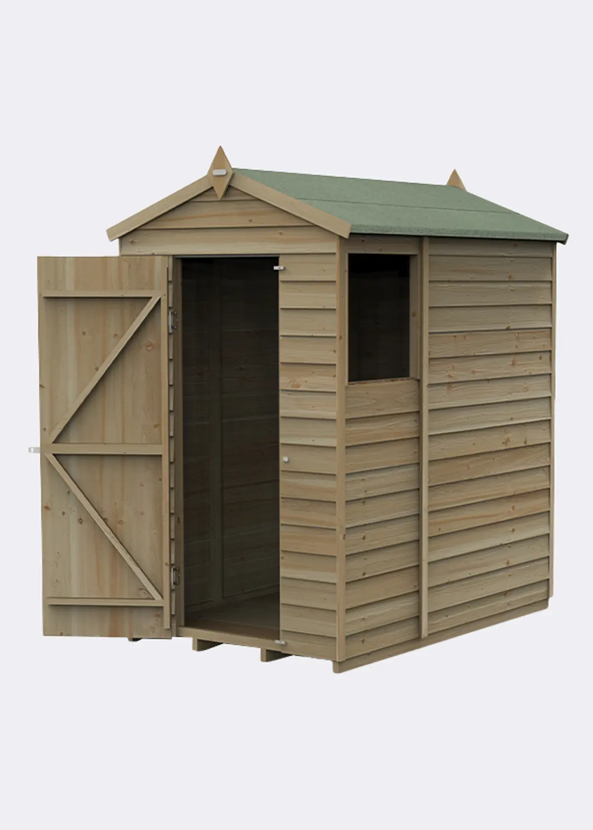 A photo of 4LIFE Apex Shed 4x6 With Single Door & 1 Window