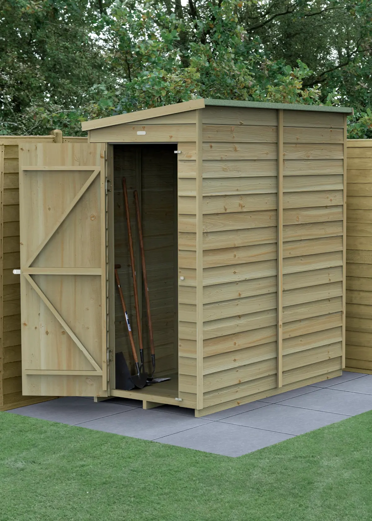 A photo of 4LIFE Pent Shed 6x3 With Single Door