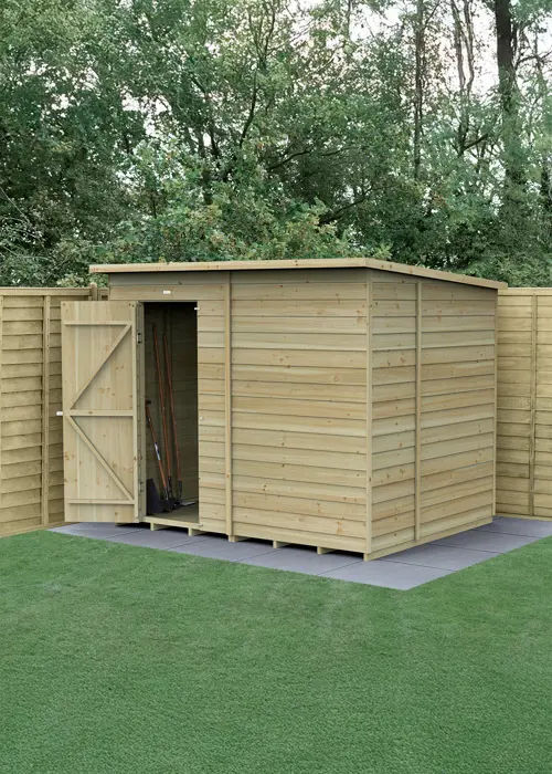 4LIFE Pent Shed 8x6 With Single Door (Installed)