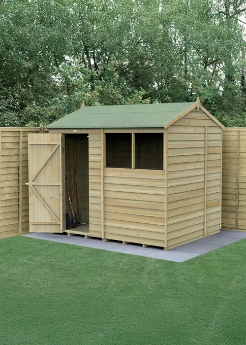4LIFE Reverse Apex Shed 8x6 With Single Door & 2 Windows