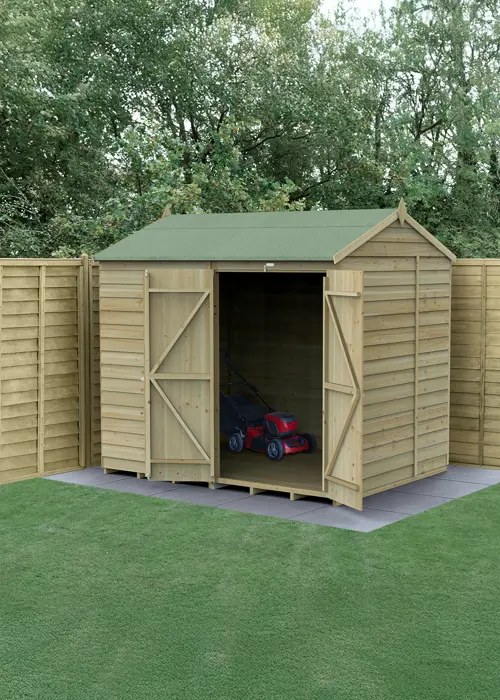 4LIFE Reverse Apex Shed 8x6 With Double Door