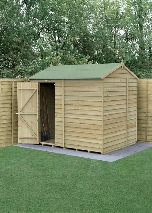 4LIFE Reverse Apex Shed 8x6 With Single Door