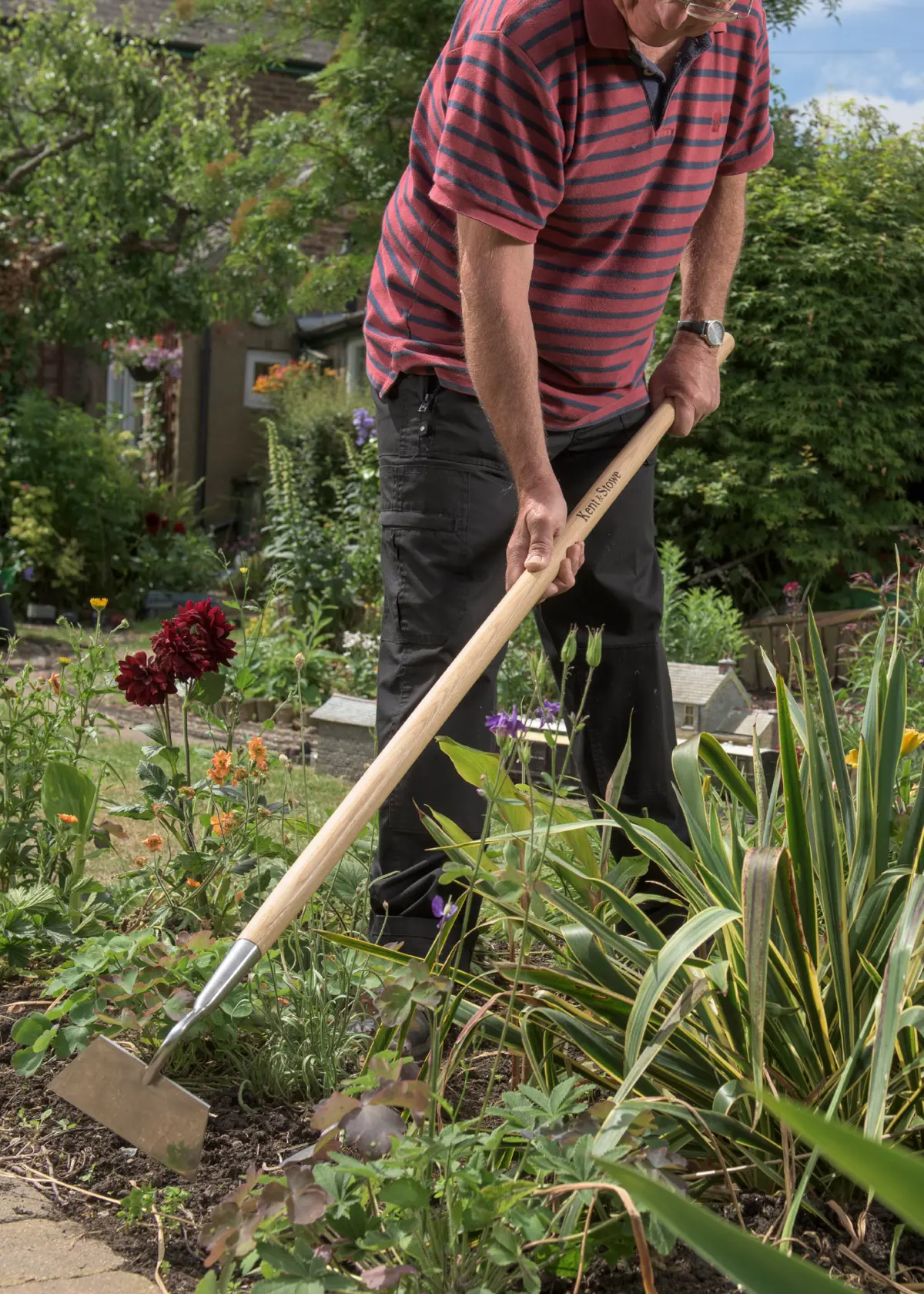 Kent & Stowe Stainless Steel Long Handled Draw Hoe