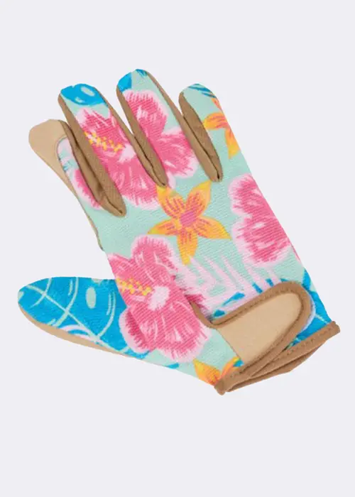 A photo of Smart Gardeners Gardening Gloves Medium Tropicana