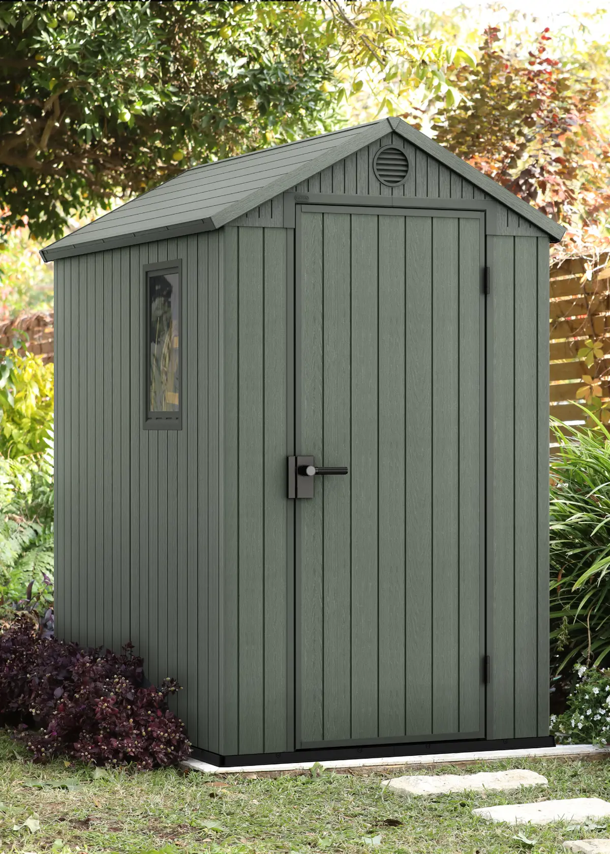 A photo of Darwin 4x6 Resin Garden Shed