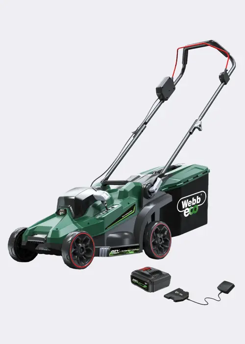 Webb 20V 33cm Cordless Lawnmower with Battery & Charger
