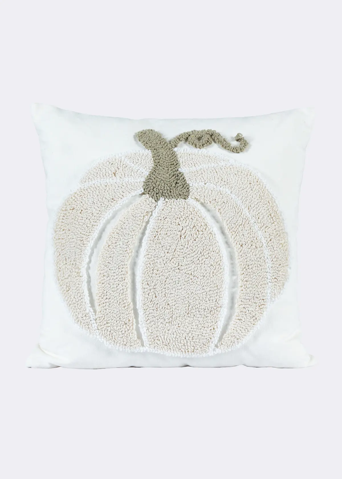 A photo of Emboirdered Pumpkin Cushion 45x45cm Natural