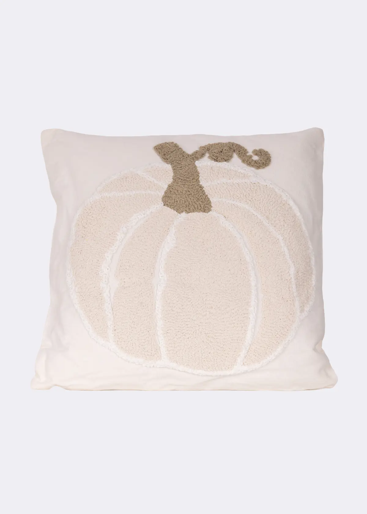 A photo of Emboirdered Pumpkin Cushion 45x45cm Natural