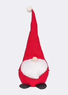 Christmas Santa Gonk Fabric Doorstop 42cm Red
