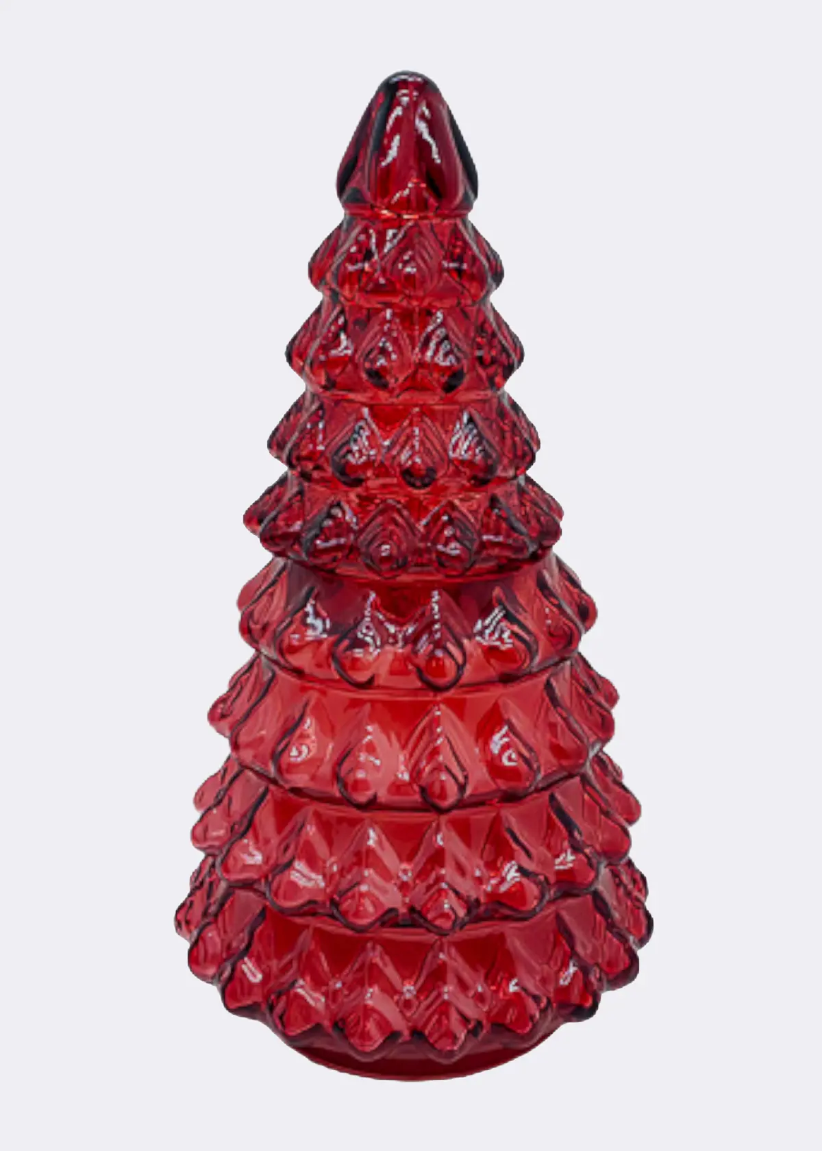 A photo of Large Mulled Wine Christmas Tree Candle Red
