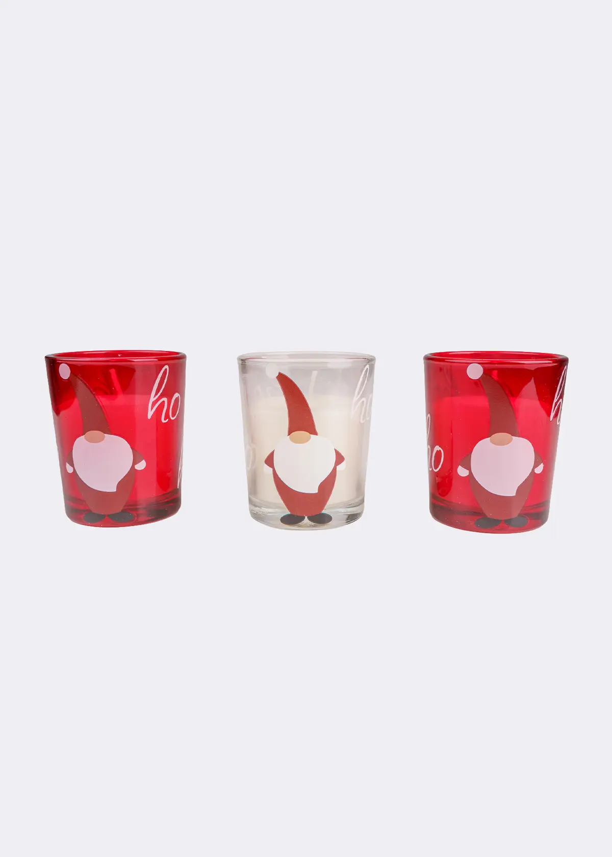 A photo of Set of 3 Spiced Apple & Cinnamon Votive Candles