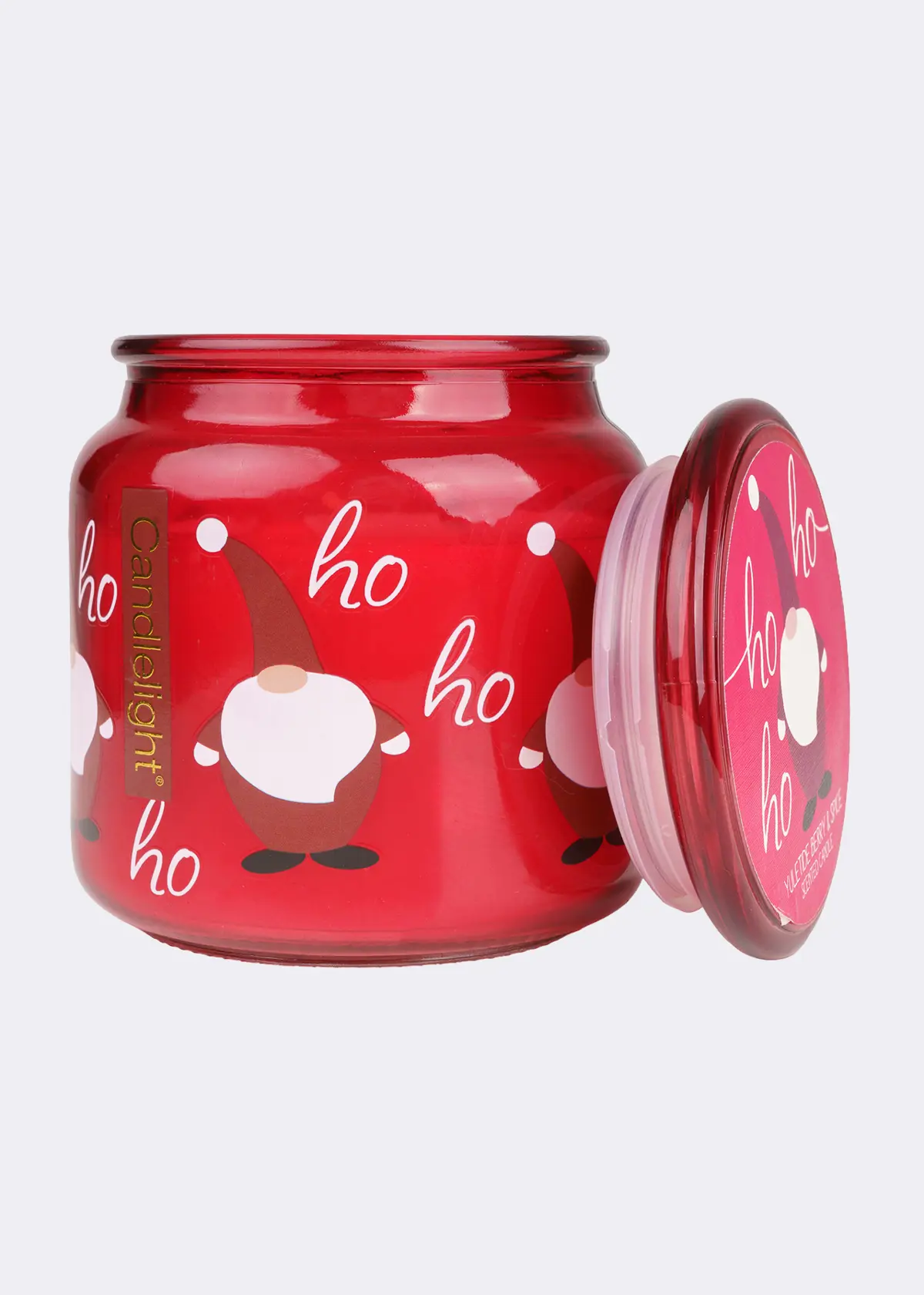A photo of Spiced Apple & Cinnmon Glass Lidded Candle