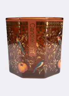 LED Octagonal Bergamot & Oud Candle