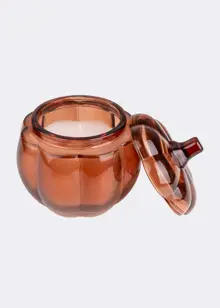 Sweet Frankincense Glass Pumpkin Lidded Candle