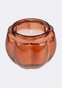 Sweet Frankincense Glass Pumpkin Lidded Candle
