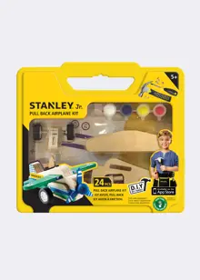 Stanley Jr. Pull Back Wooden Airplane Craft Kit