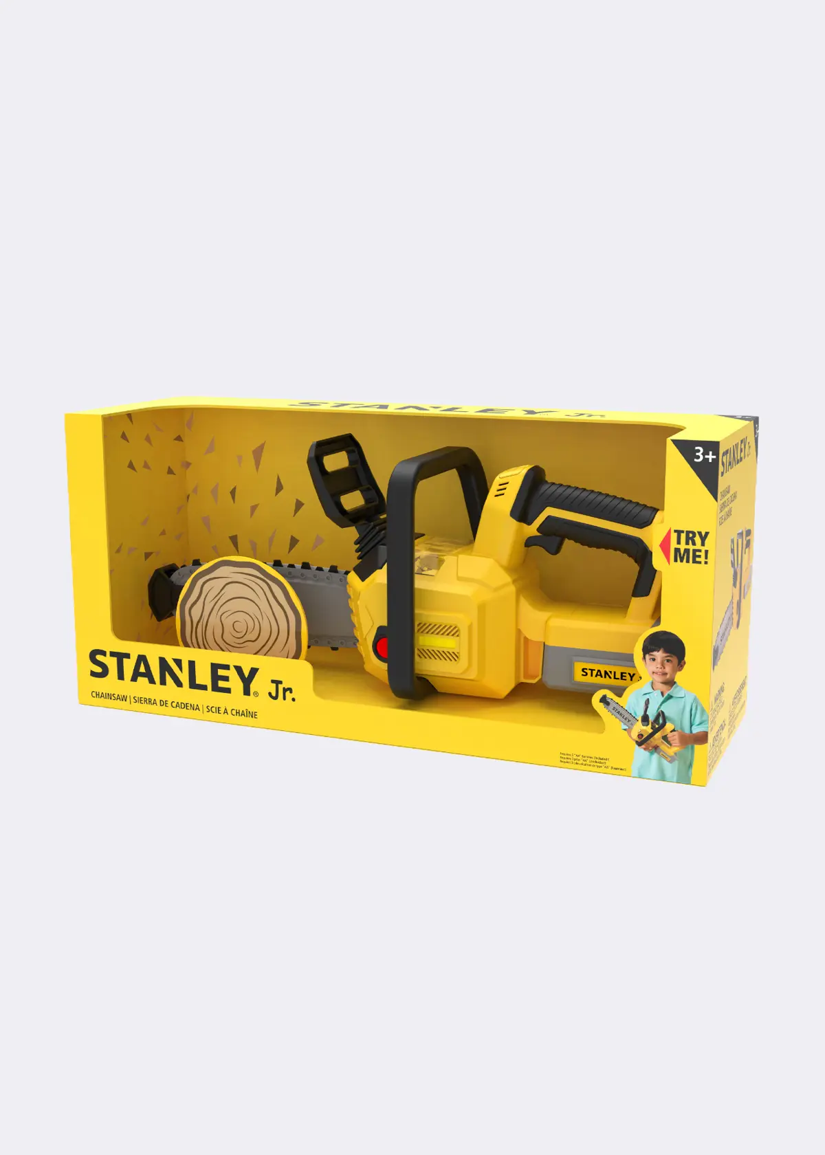 A photo of Stanley Jr. Battery Operated Deluxe Chainsaw Toy