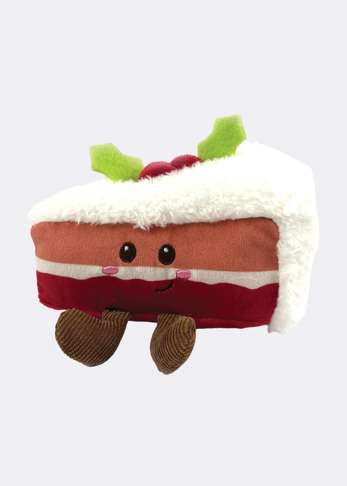 A photo of Red Velvet Cake Plush Dog Toy