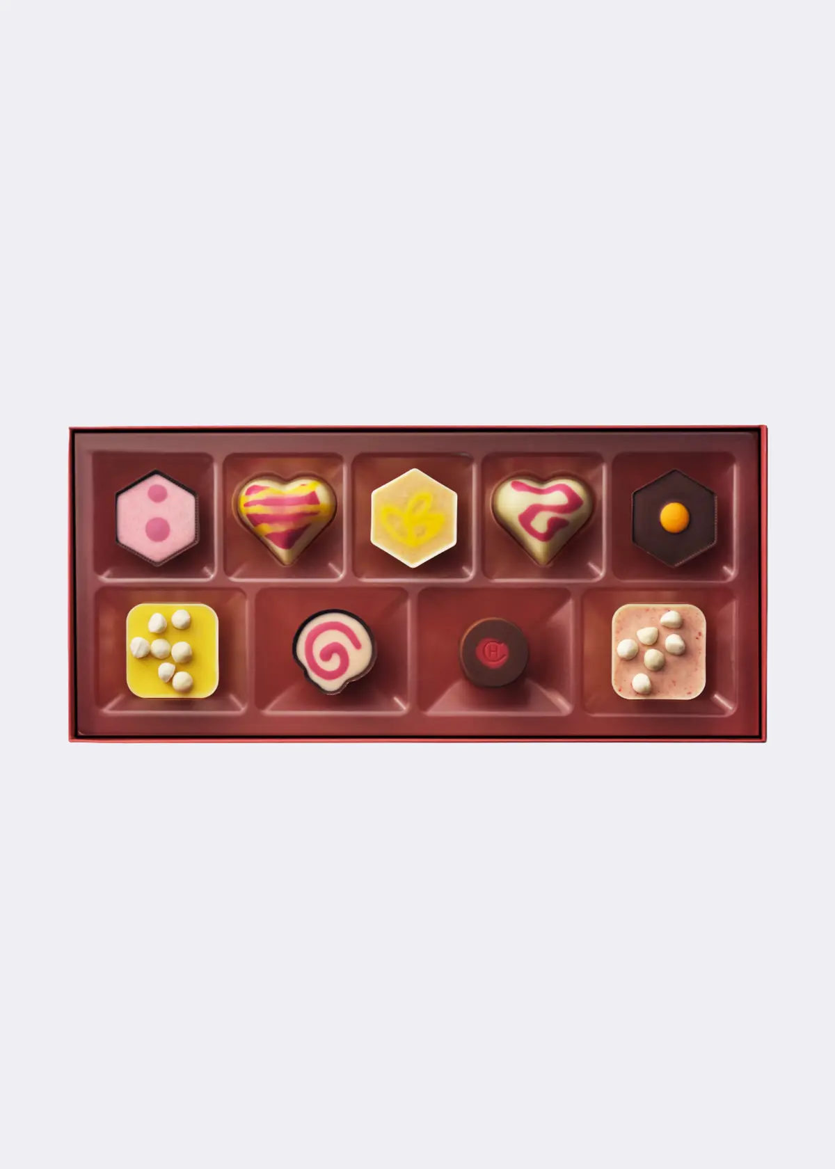 A photo of Hotel Chocolat Exuberantly Fruity Chocolate Box 9 Piece