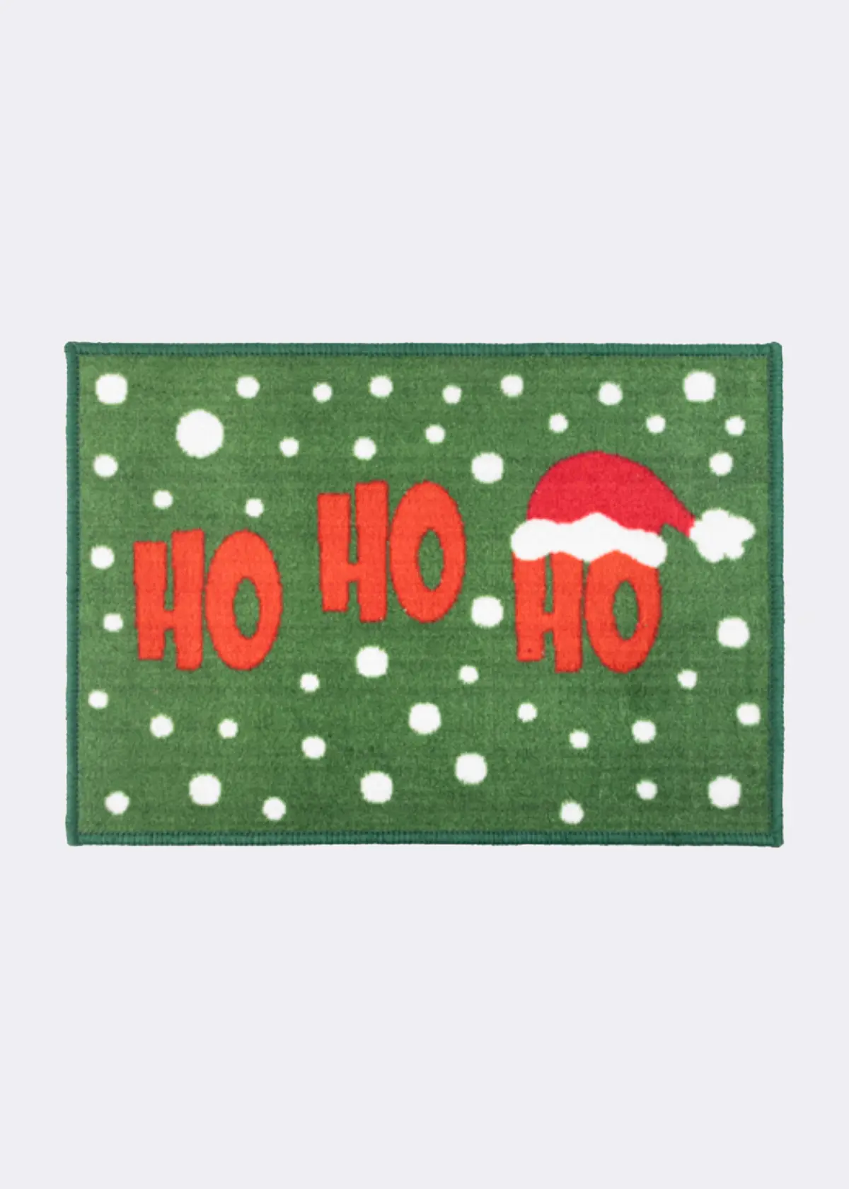 A photo of Ho Ho Ho Washable Doormat Green 40x57cm