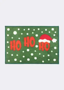 Ho Ho Ho Washable Doormat Green 40x57cm