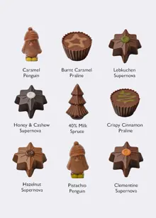 Hotel Chocolat Classic Christmas Chocolate Box 9 Piece