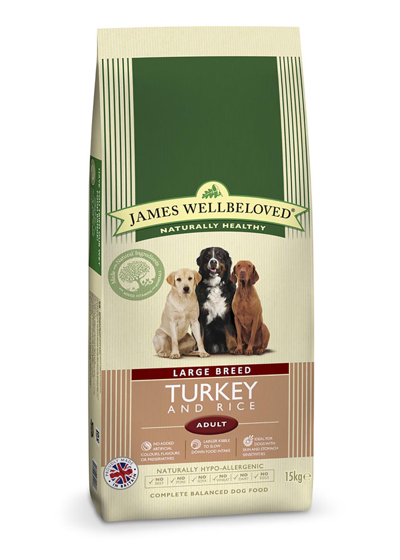 James Wellbeloved Adult Turkey & Rice 15kg