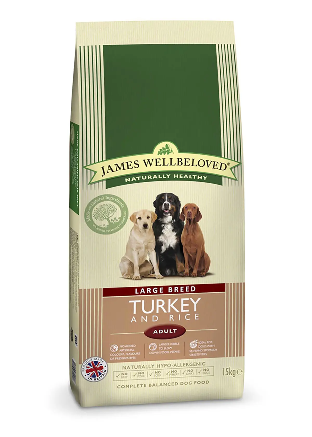 A photo of James Wellbeloved Adult Turkey & Rice 15kg
