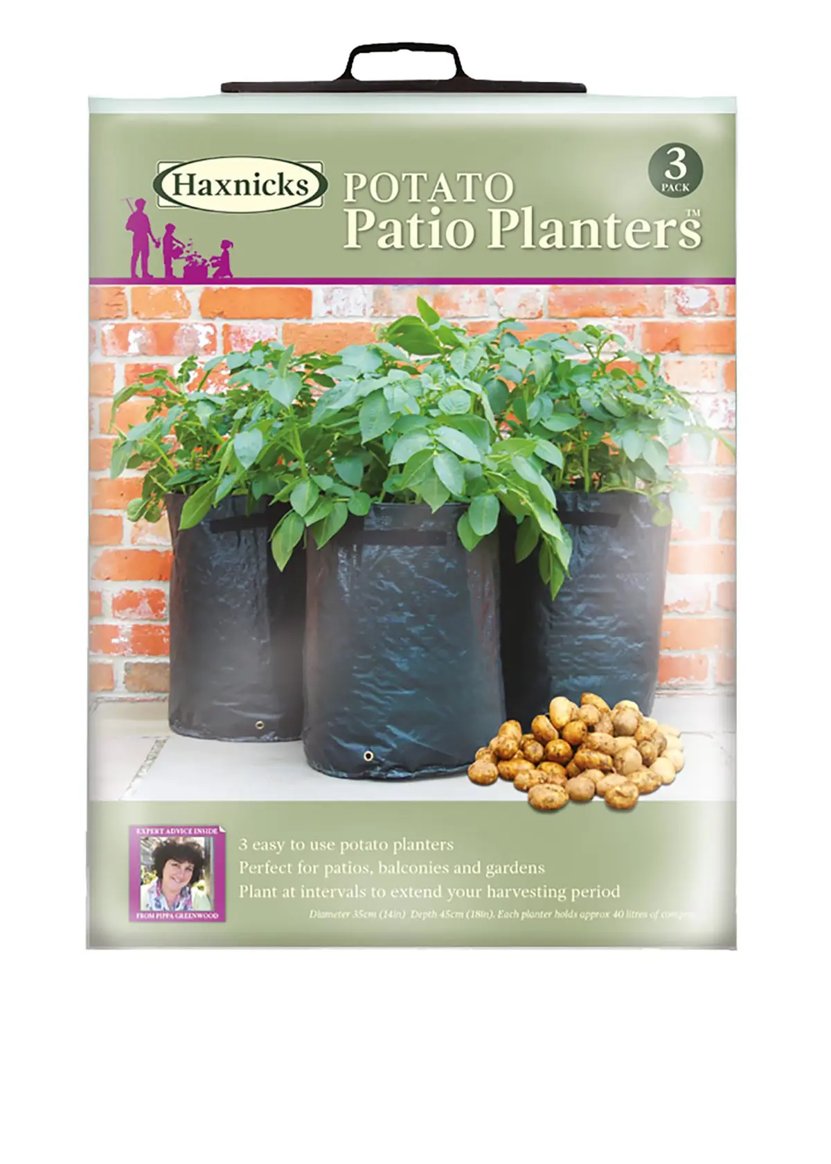 A photo of Haxnicks Potato/Tomato Patio Planter 3 Pack