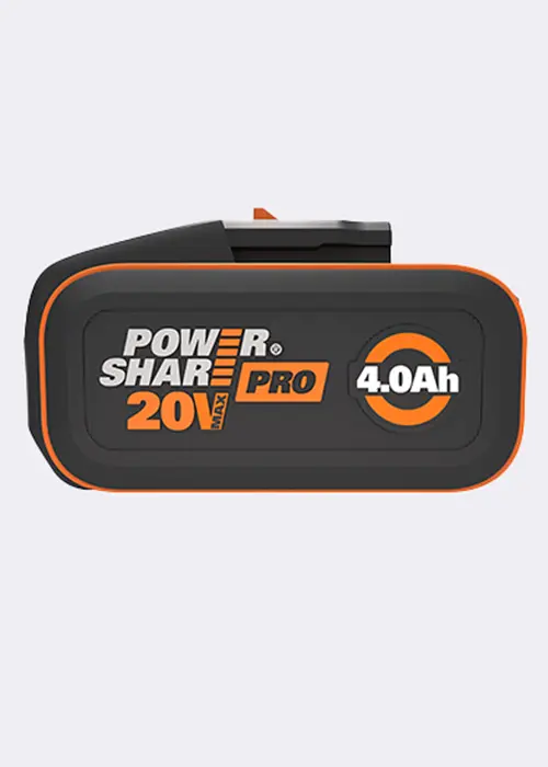 A photo of Worx 20V 4.0Ah PowerShare Pro Battery with Indicator