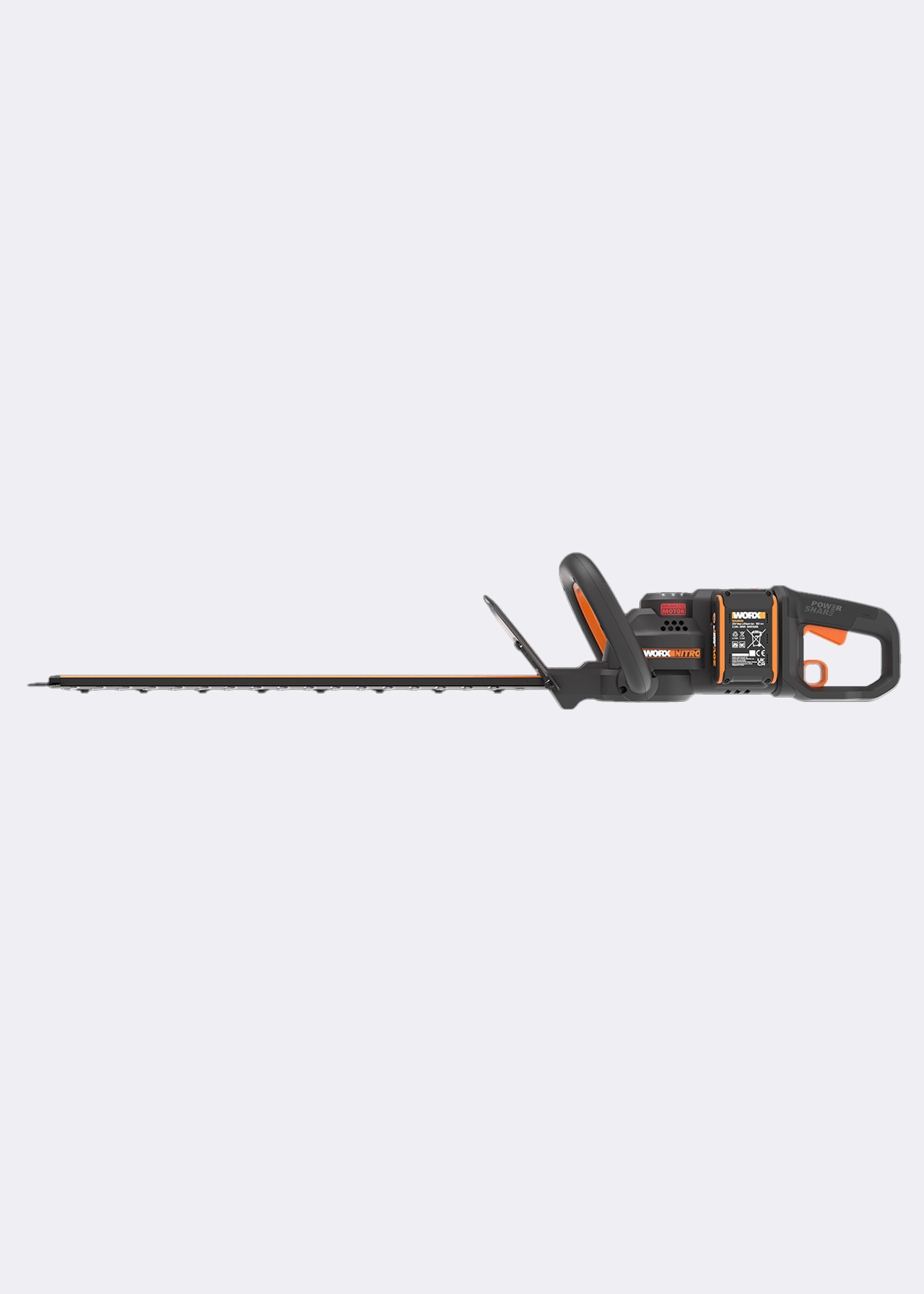 Worx 40V 61cm Brushless Cordless Hedge Trimmer with Batterie