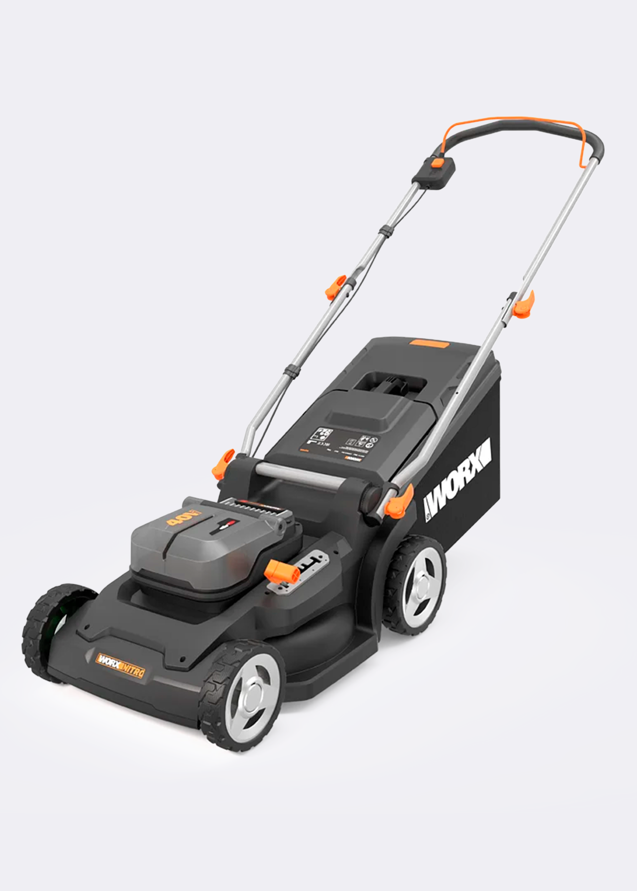 Worx 40V 41cm Cordless Lawnmower with Batteries & Charger