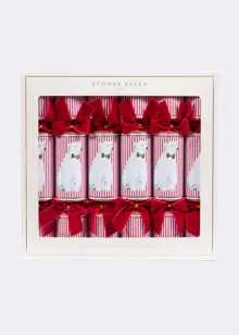 Pack of 6 Yvonne Ellen Polar Bear Christmas Crackers