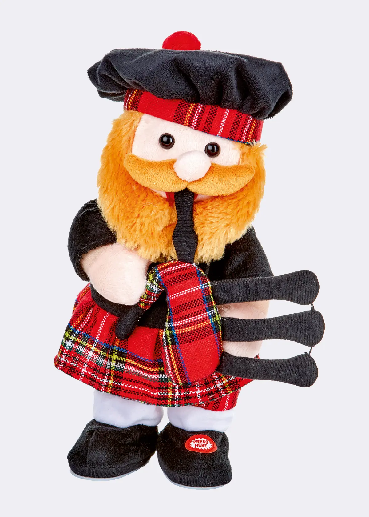 A photo of Animated Musical Piping Scotsman Decoration 34cm