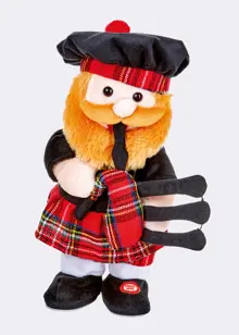 Animated Musical Piping Scotsman Decoration 34cm