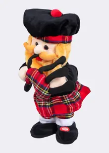 Animated Musical Piping Scotsman Decoration 34cm