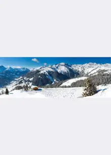 Double-Sided Wintersport Background Sheet 100x35cm
