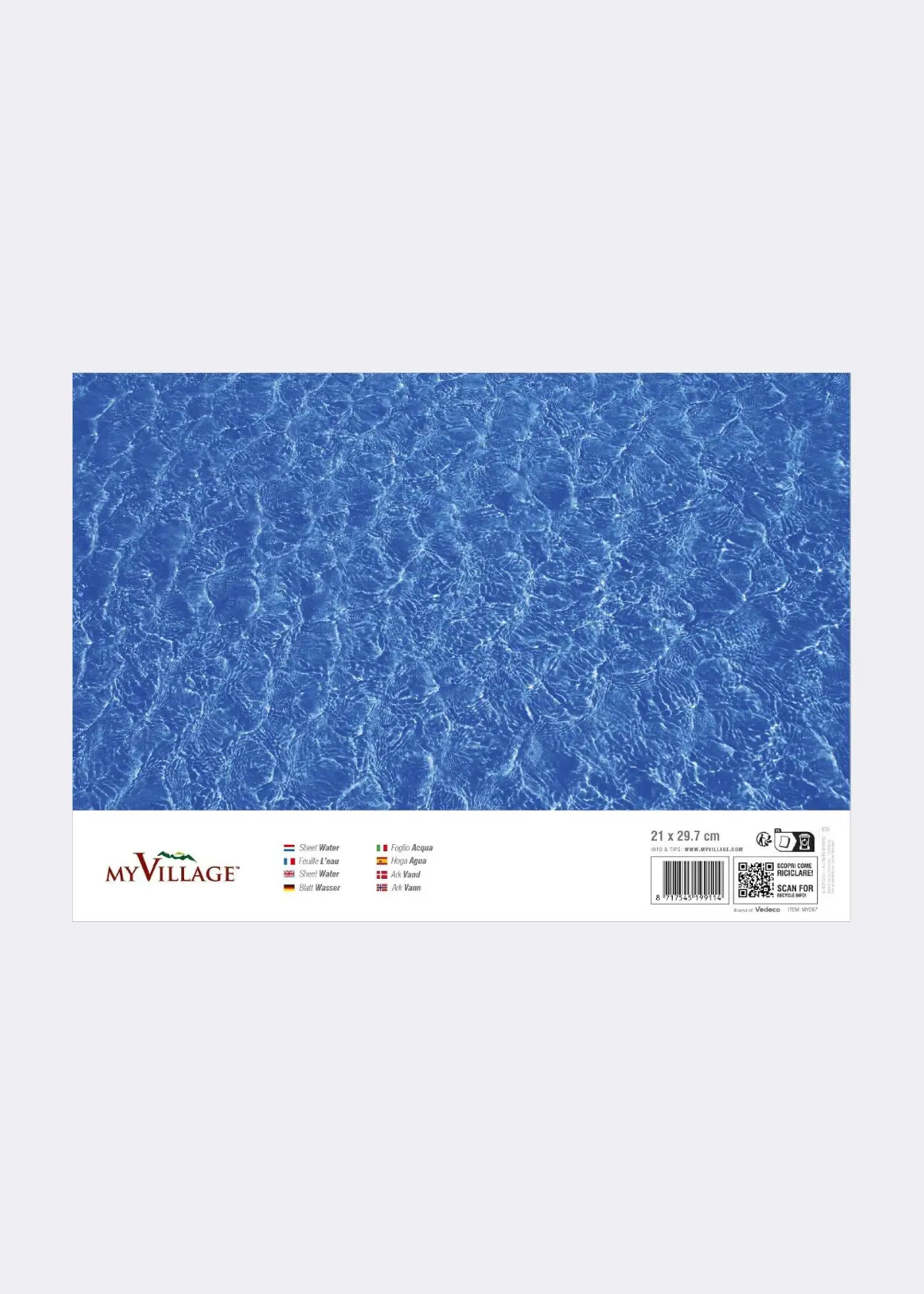 A photo of Double-Sided Water Background Sheet 21x29.7cm
