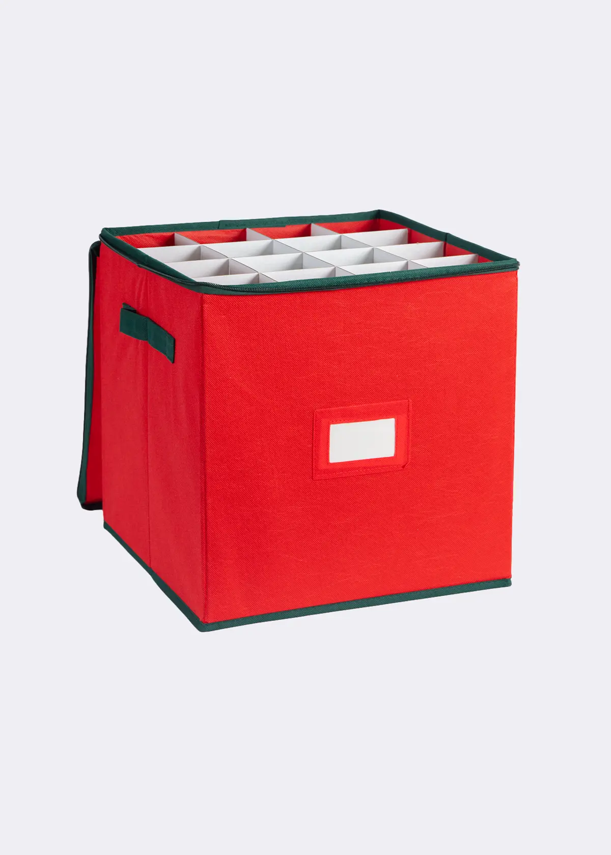 A photo of 64 Sectioned Christmas Bauble Storage Bag Red
