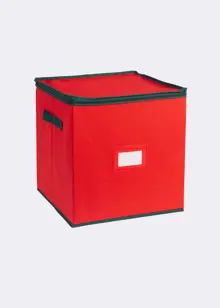 64 Sectioned Christmas Bauble Storage Bag Red