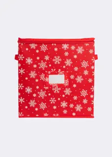 64 Sectioned Christmas Bauble Storage Bag Snowflake Print