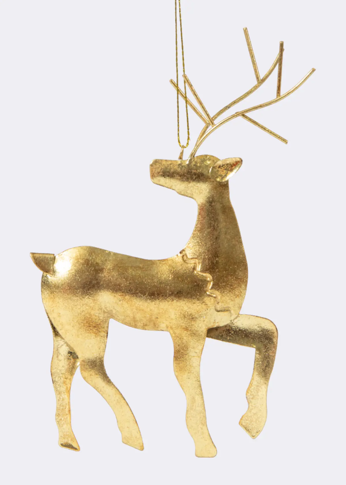 A photo of Metal Reindeer Hanging Decoration 17.5cm Gold