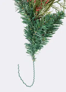 Artificial Garland With Red Velvet Bow 1.8m Green