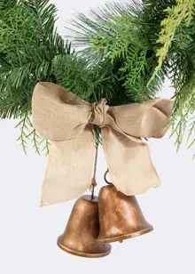 Champagne Berry Artificial Garland With Bell & Bow 1.8m